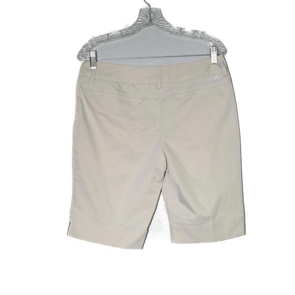 Adidas Climalite Mens Beige Chino Golf Shorts Mid Rise Pockets Flat Front Sz 8 - Picture 3 of 3